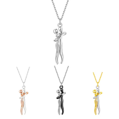 Embrace Forever – Adjustable Hugging Couple Pendant Necklace for Lovers